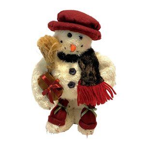 Vintage 90’s Embellished Caffco Intl Fabric Snowman About 9 In Good Preowned